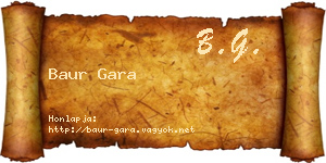 Baur Gara névjegykártya